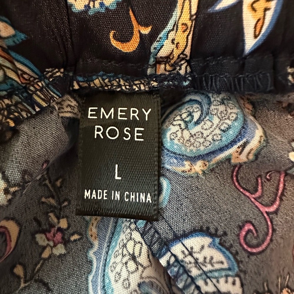 Emery Rose Boho paisley print size Large lightweight pants - Picture 5 of 5